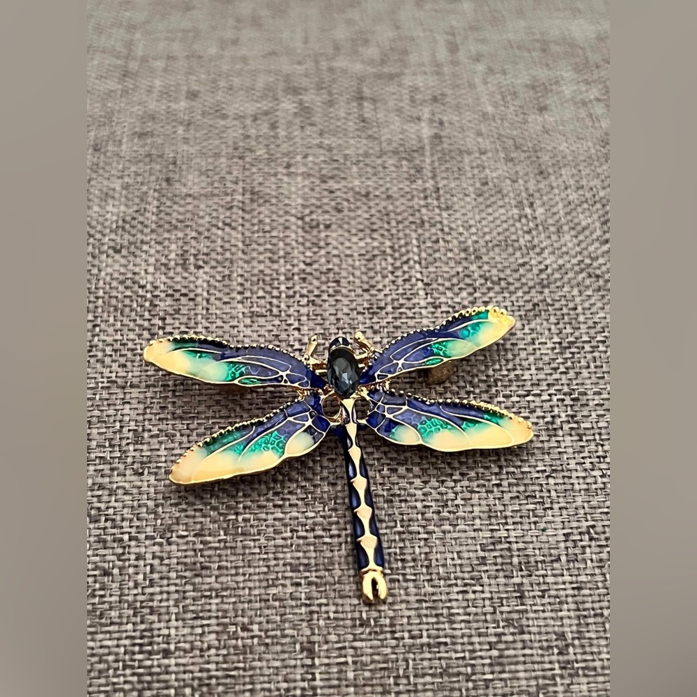 Dragonfly Crystal Party Animal Brooch Insect Brooches Pins Label New